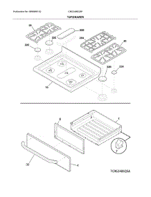 Top / Drawer parts for Crosley Gas Range CRG3485QSF from AppliancePartsPros.com