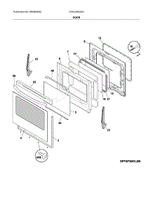 Door parts for Crosley Gas Range CRG3485QSG from AppliancePartsPros.com
