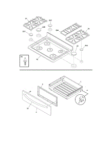 Top / Drawer parts for Crosley Gas Range CRG3490GSSA from AppliancePartsPros.com