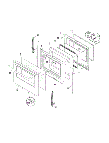 Door parts for Crosley Gas Range CRG3490GSSA from AppliancePartsPros.com