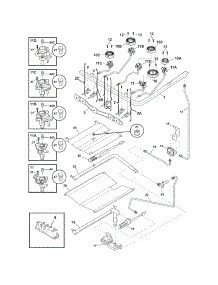 Burner parts for Crosley Gas Range CRG3490GWWE from AppliancePartsPros.com