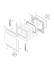 Door parts for Crosley Gas Range CRG3490GWWG from AppliancePartsPros.com