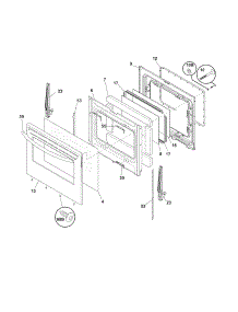 Door parts for Crosley Gas Range CRG3490LSC from AppliancePartsPros.com