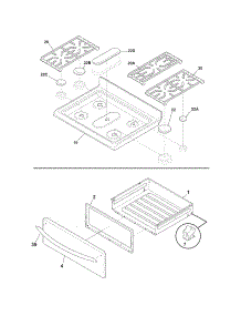 Top / Drawer parts for Crosley Gas Range CRG3490LSE from AppliancePartsPros.com