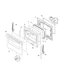 Door parts for Crosley Gas Range CRG3490LSE from AppliancePartsPros.com