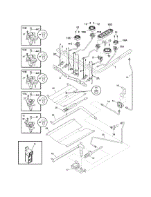 Burner parts for Crosley Gas Range CRG3490LWA from AppliancePartsPros.com