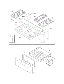 Top / Drawer parts for Crosley Gas Range CRG3490LWA from AppliancePartsPros.com