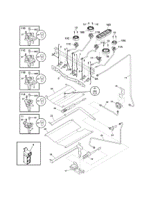 Burner parts for Crosley Gas Range CRG3490LWE from AppliancePartsPros.com