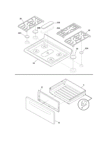 Top / Drawer parts for Crosley Gas Range CRG3490LWE from AppliancePartsPros.com