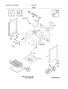 Body parts for Crosley Gas Range CRGE3455TBA from AppliancePartsPros.com
