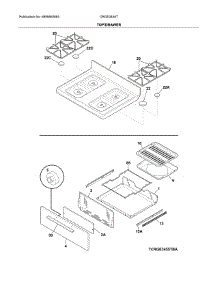 Top / Drawer parts for Crosley Gas Range CRGE3455TWA from AppliancePartsPros.com