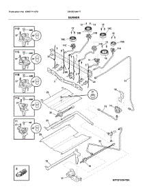 Burner parts for Crosley Gas Range CRGE3481TSA from AppliancePartsPros.com