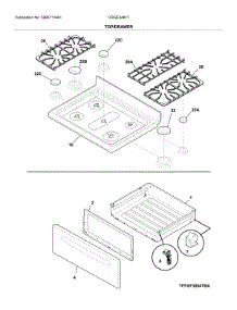 Top / Drawer parts for Crosley Gas Range CRGE3481TWA from AppliancePartsPros.com