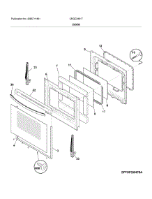 Door parts for Crosley Gas Range CRGE3481TWA from AppliancePartsPros.com