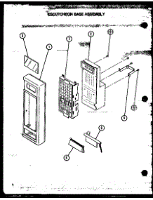 Pescutcheon Base Assembly (Rmc700 / P7800001m) (Rmc720 / P7800002m) (Crmc720 / P7800003m) parts for Amana Countertop Microwave CRMC720/P7800003M from AppliancePartsPros.com