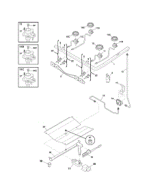 Burner parts for Crosley Gas Range CRP3160GBBB from AppliancePartsPros.com