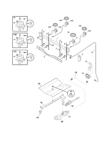 Burner parts for Crosley Gas Range CRP3160GQQD from AppliancePartsPros.com