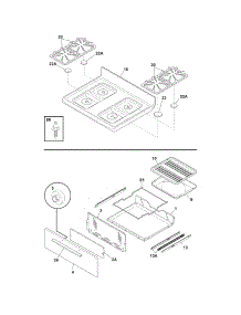 Top / Drawer parts for Crosley Gas Range CRP3160GWWB from AppliancePartsPros.com