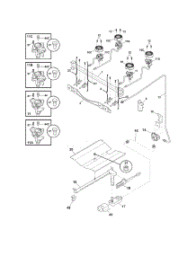 Burner parts for Crosley Gas Range CRP3160GWWC from AppliancePartsPros.com