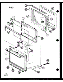 Door parts for Amana Countertop Microwave CRR-1220/P76333-3M from AppliancePartsPros.com