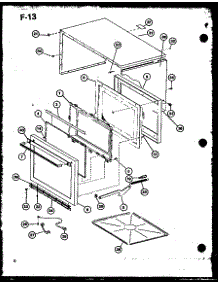 Door / Outer Cabinet parts for Amana Countertop Microwave CRRL-8XA-P76438-5M from AppliancePartsPros.com