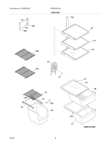 Shelves parts for Crosley Side-By-Side Refrigerator CRSE230KW0 from AppliancePartsPros.com