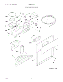 Ice & Water Dispenser parts for Crosley Side-By-Side Refrigerator CRSE230KW0 from AppliancePartsPros.com