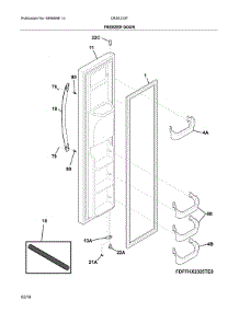 Freezer Door parts for Crosley Side-By-Side Refrigerator CRSE233TW0 from AppliancePartsPros.com