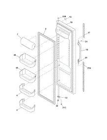 Refrigerator Door parts for Crosley Side-By-Side Refrigerator CRSE234JB0 from AppliancePartsPros.com