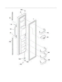 Freezer Door parts for Crosley Side-By-Side Refrigerator CRSE234JB1 from AppliancePartsPros.com