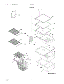 Shelves parts for Crosley Side-By-Side Refrigerator CRSE234JB3 from AppliancePartsPros.com