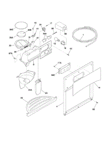 Ice & Water Dispenser parts for Crosley Side-By-Side Refrigerator CRSE234JQ0 from AppliancePartsPros.com