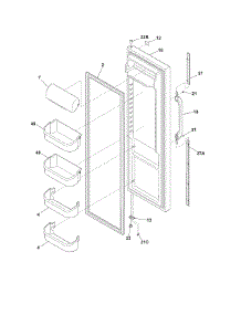 Refrigerator Door parts for Crosley Side-By-Side Refrigerator CRSE234JQ1 from AppliancePartsPros.com