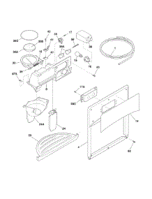 Ice & Water Dispenser parts for Crosley Side-By-Side Refrigerator CRSE234JSM1 from AppliancePartsPros.com