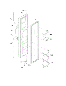 Freezer Door parts for Crosley Side-By-Side Refrigerator CRSE234JSM2 from AppliancePartsPros.com