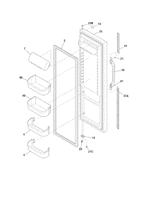 Refrigerator Door parts for Crosley Side-By-Side Refrigerator CRSE234JSM2 from AppliancePartsPros.com