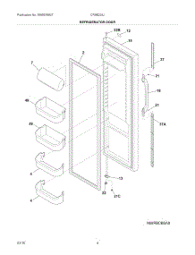 Refrigerator Door parts for Crosley Side-By-Side Refrigerator CRSE234JSM3 from AppliancePartsPros.com
