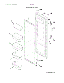 Refrigerator Door parts for Crosley Side-By-Side Refrigerator CRSE263TS0 from AppliancePartsPros.com