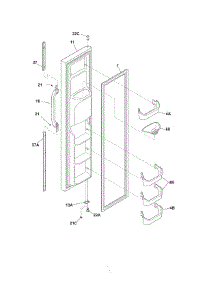 Freezer Door parts for Crosley Side-By-Side Refrigerator CRSE264JW1 from AppliancePartsPros.com