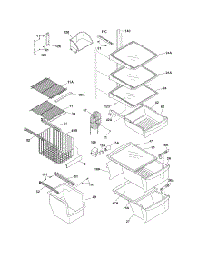 Shelves parts for Crosley Side-By-Side Refrigerator CRSE266FB3 from AppliancePartsPros.com