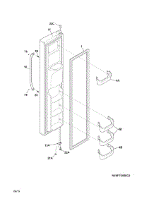 Freezer Door parts for Crosley Side-By-Side Refrigerator CRSH232PB7A from AppliancePartsPros.com