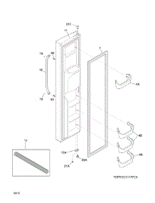 Freezer Door parts for Crosley Side-By-Side Refrigerator CRSH232PB9A from AppliancePartsPros.com