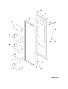 Refrigerator Door parts for Crosley Side-By-Side Refrigerator CRSH232PBBA from AppliancePartsPros.com