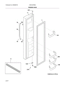 Freezer Door parts for Crosley Side-By-Side Refrigerator CRSH232PBEA from AppliancePartsPros.com