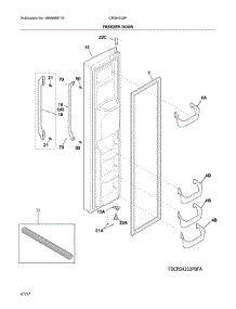 Freezer Door parts for Crosley Side-By-Side Refrigerator CRSH232PBFA from AppliancePartsPros.com