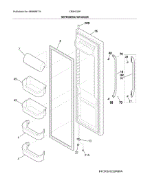 Refrigerator Door parts for Crosley Side-By-Side Refrigerator CRSH232PBFA from AppliancePartsPros.com