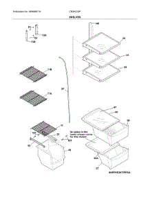 Shelves parts for Crosley Side-By-Side Refrigerator CRSH232PBFA from AppliancePartsPros.com