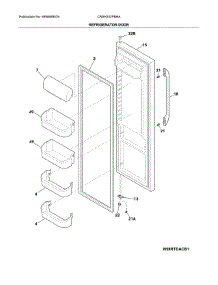 Refrigerator Door parts for Crosley Refrigerator CRSH232PBHA from AppliancePartsPros.com