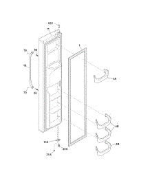 Freezer Door parts for Crosley Side-By-Side Refrigerator CRSH232PW0 from AppliancePartsPros.com