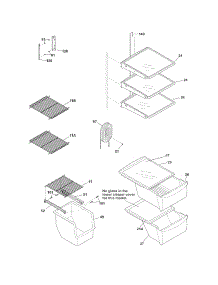 Shelves parts for Crosley Side-By-Side Refrigerator CRSH232PW2 from AppliancePartsPros.com